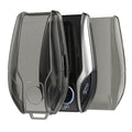 kwmobile Autoschlüssel Hülle kompatibel mit BMW Display Key Autoschlüssel - Schlüsselhülle Silikon Cover - Schwarz Transparent Schwarz  [dsg01]