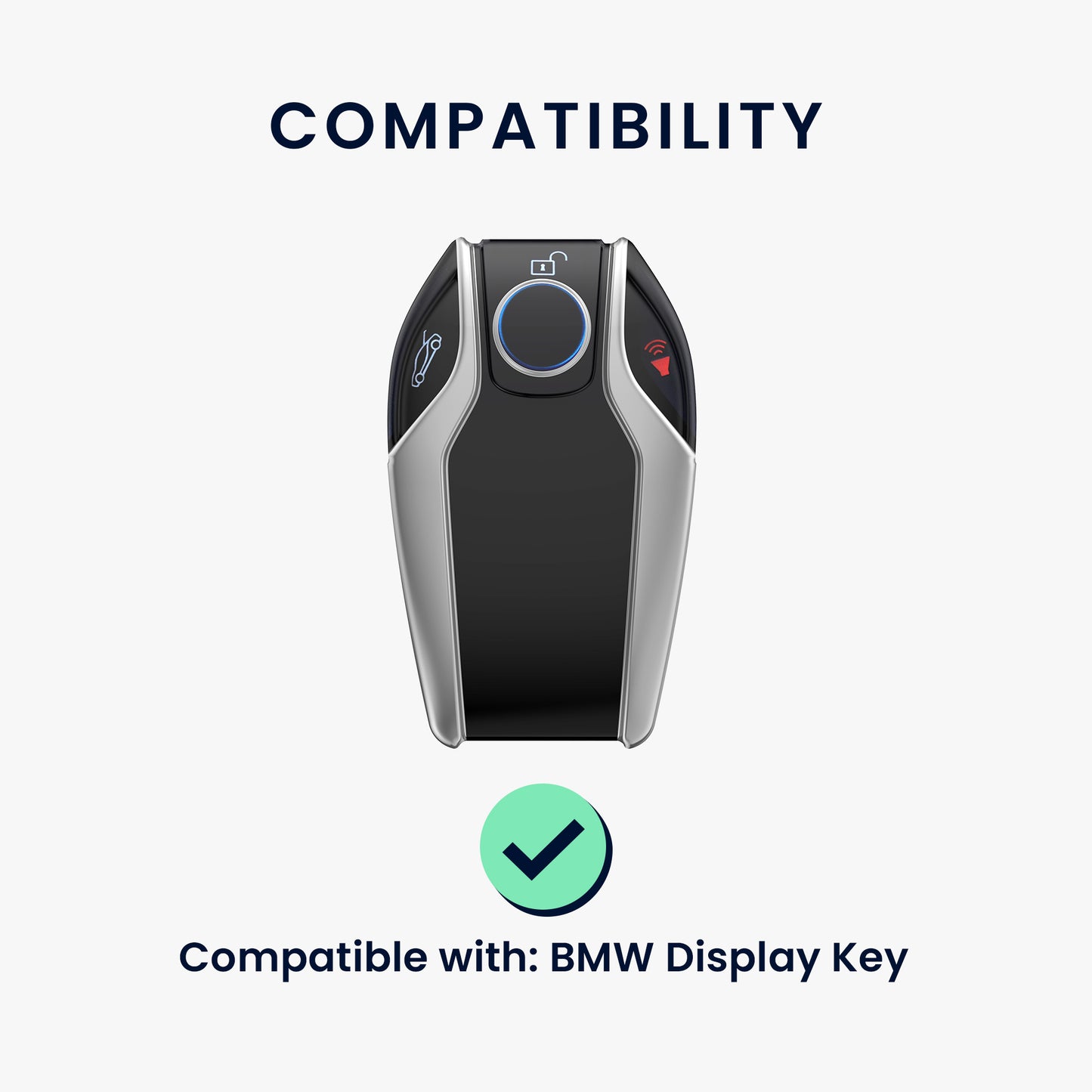kwmobile Car Key Cover compatible with BMW Display Key Car Key