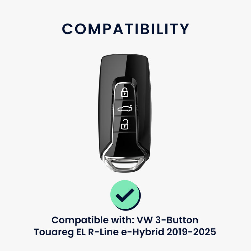 kwmobile Car Key Cover compatible with VW 3-Button Touareg EL R-Line e-Hybrid 2019-2025 Car Key