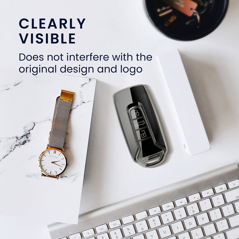 kwmobile Car Key Cover compatible with VW 3-Button Touareg EL R-Line e-Hybrid 2019-2025 Car Key