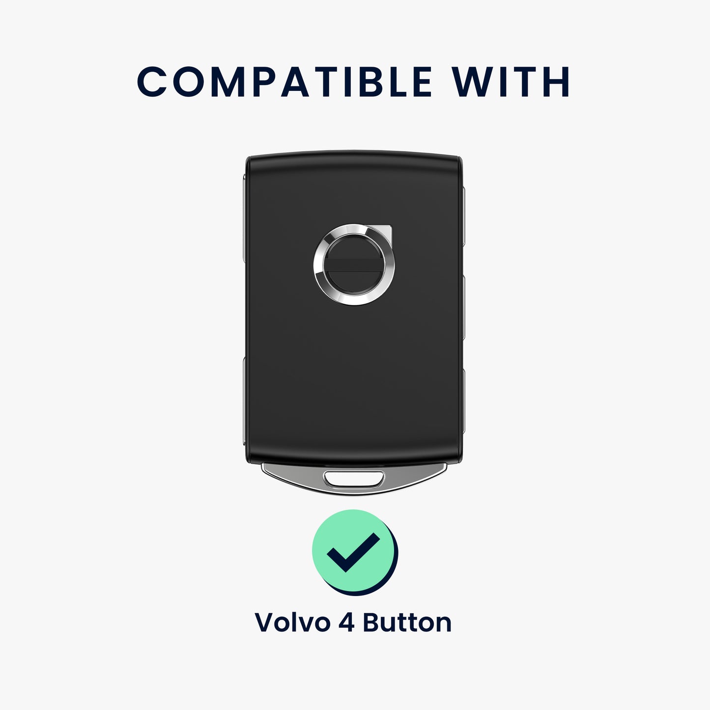 kwmobile Car Key Cover Compatible with Volvo 4-Button Car Key Keyless Go
