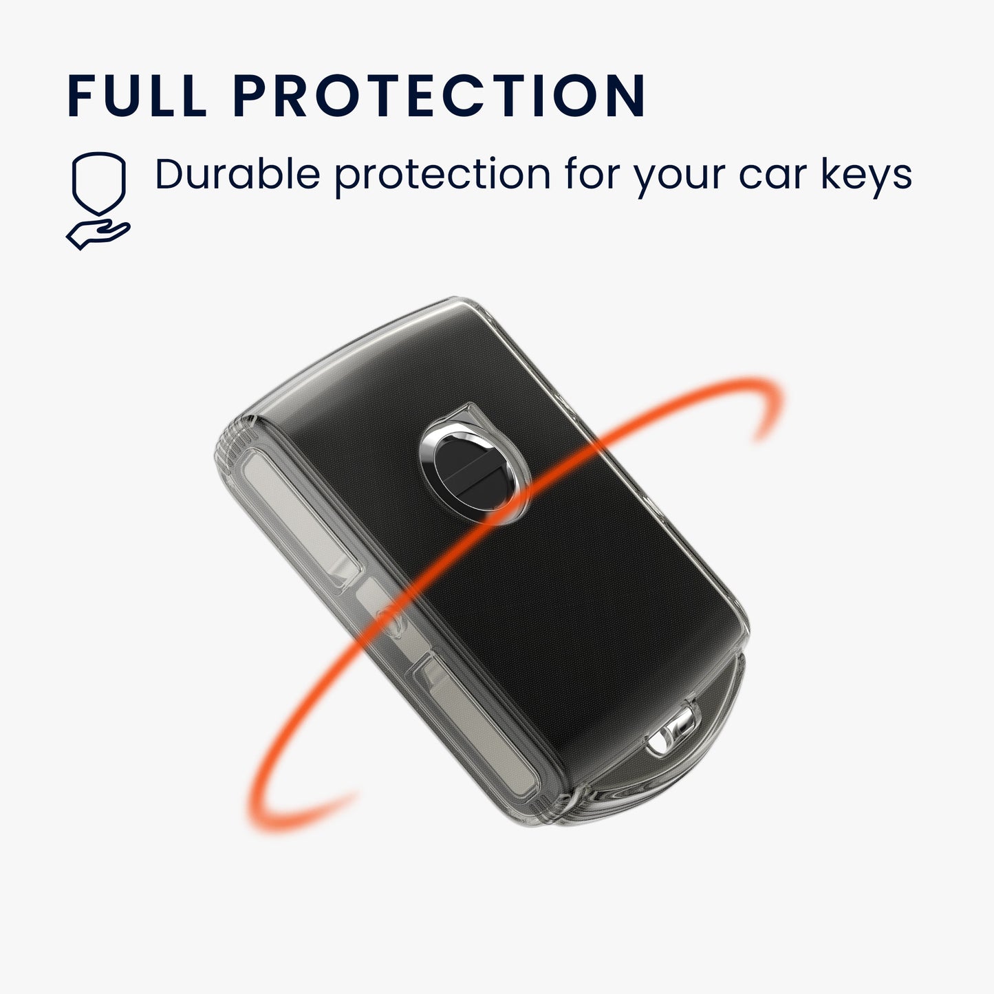 kwmobile Car Key Cover Compatible with Volvo 4-Button Car Key Keyless Go