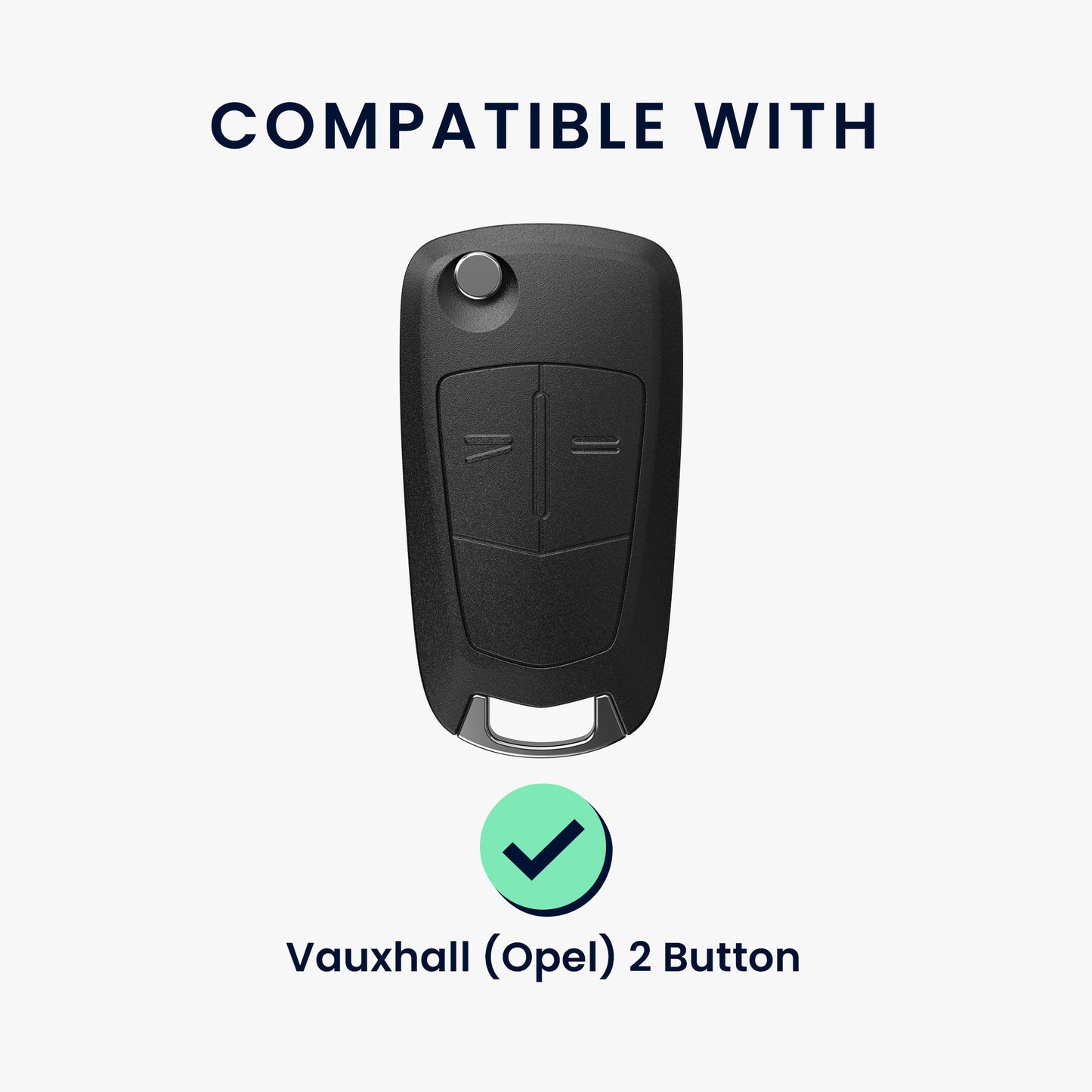 kwmobile Car Key Cover Compatible with Opel Vauxhall 2-Button Folding Key - Silicone Cover