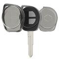 kwmobile Autoschlüssel Hülle kompatibel mit Suzuki 2-Tasten SmartKey Autoschlüssel Keyless Go - Schlüsselhülle Silikon Cover - Schwarz Transparent Schwarz  [dsg01]