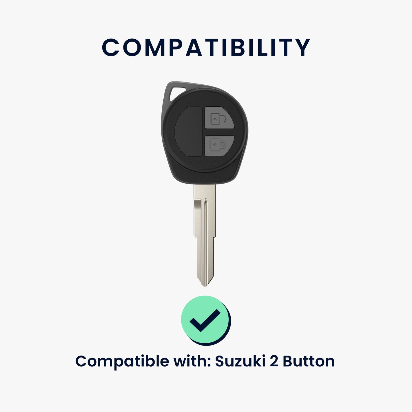 kwmobile Car Key Cover Compatible with Suzuki 2-Button Smart Key Keyless Go - Silicone Protective Cover