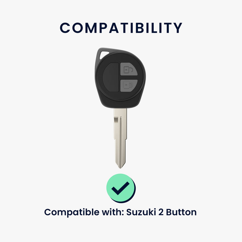kwmobile Car Key Cover Compatible with Suzuki 2-Button Smart Key Keyless Go - Silicone Protective Cover