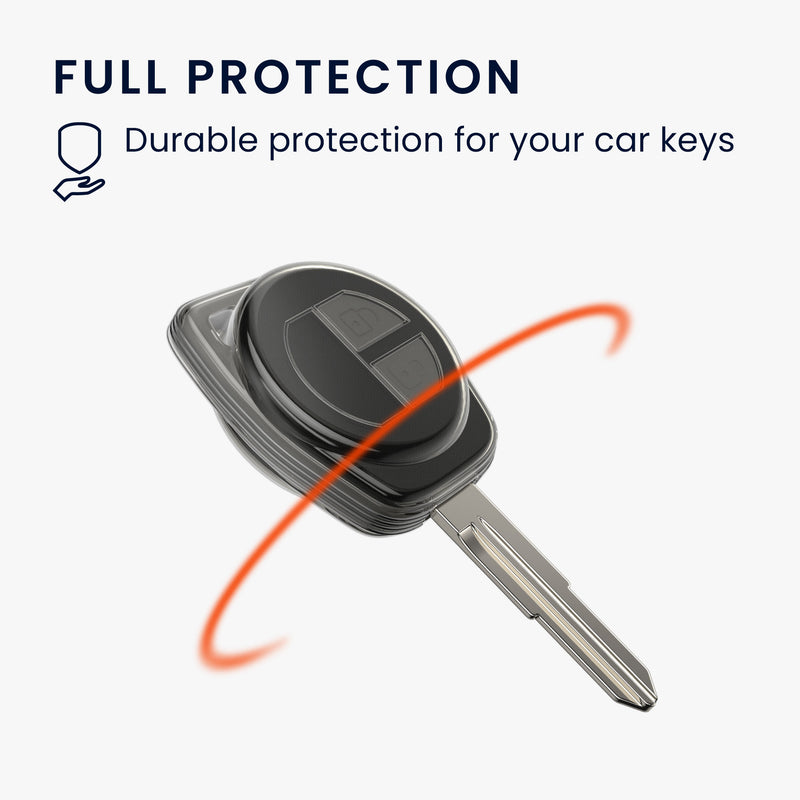 kwmobile Car Key Cover Compatible with Suzuki 2-Button Smart Key Keyless Go - Silicone Protective Cover
