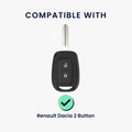 kwmobile Car Key Case compatible with Renault Dacia 2-Button Remote Car Key - Silicone Cover