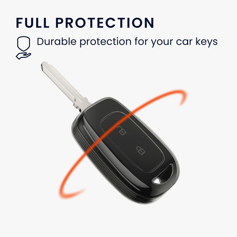 kwmobile Car Key Case compatible with Renault Dacia 2-Button Remote Car Key - Silicone Cover