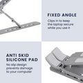 kwmobile Stand for PC and Tablet - Adjustable Laptop Holder - Compact Tablet Holder - Portable Laptop Stand