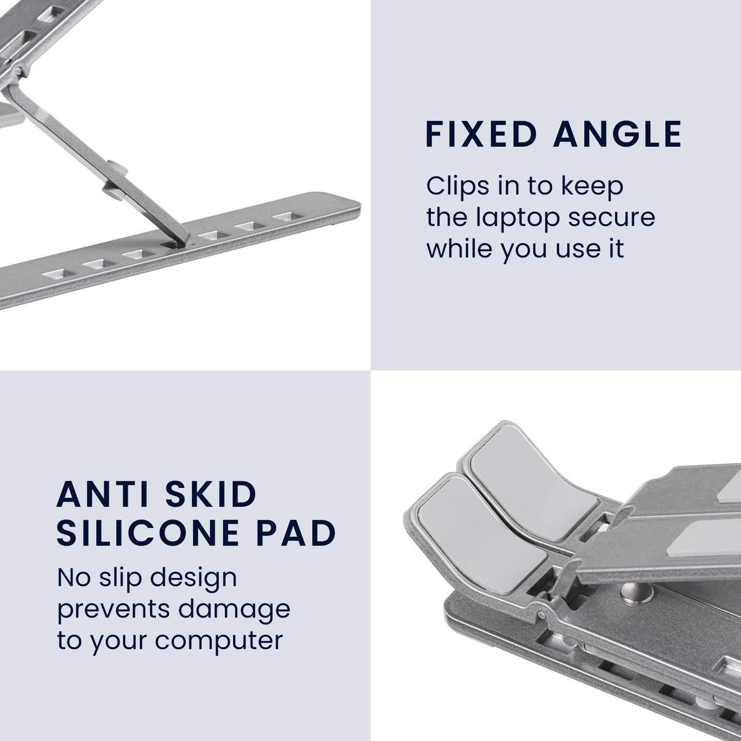 kwmobile Stand for PC and Tablet - Adjustable Laptop Holder - Compact Tablet Holder - Portable Laptop Stand