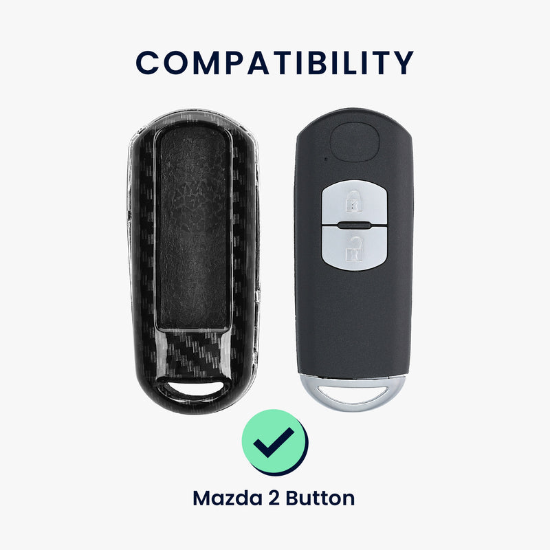 kwmobile Car Key Cover compatible with Mazda 2-Button Keyless Go Car Key Hard Case Protective Cover Key Fob Cover