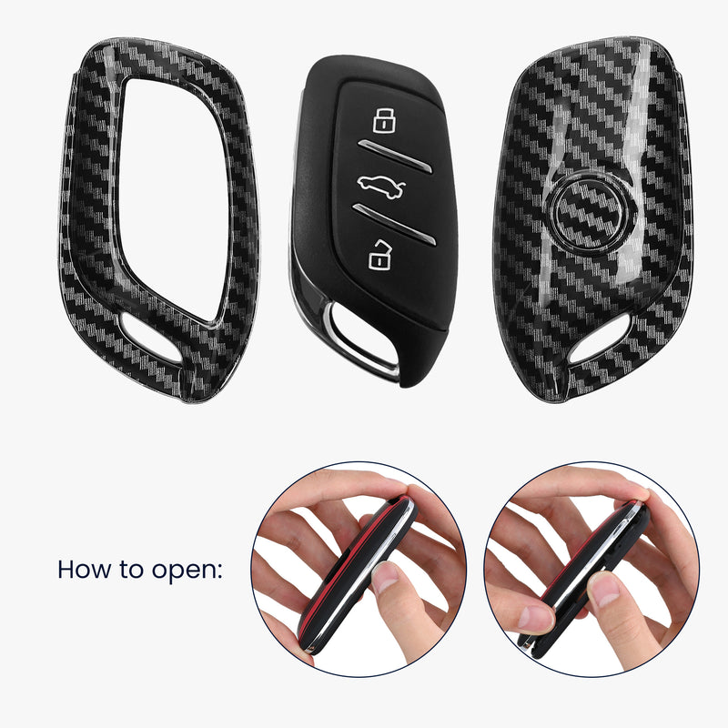 kwmobile Car Key Case compatible with MG 3-Button ZS MG4 MG5 MG6 - Hard Cover Protective Key Shell Cover