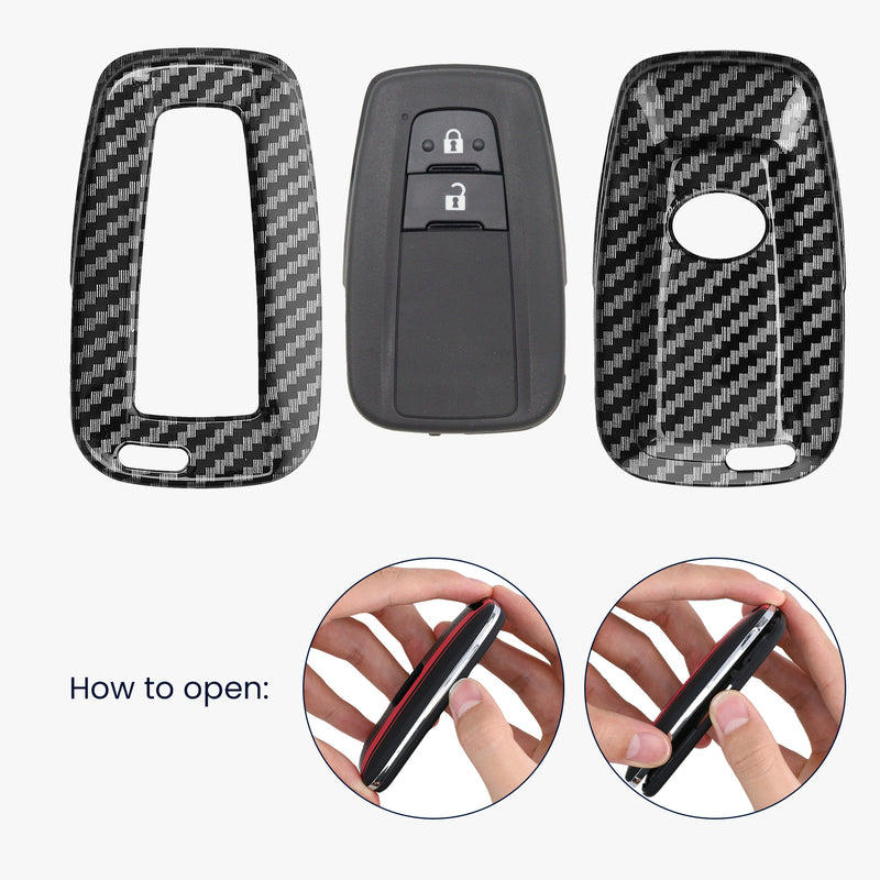kwmobile Car Key Cover compatible with Toyota 2-Button Smart Key Car Key Hard Case Protective Cover Key Fob Cover