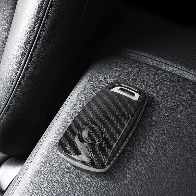 kwmobile Car Key Cover Compatible with Audi 3-Button Smart Key (Keyless Go Only) Hardcase Protective Cover