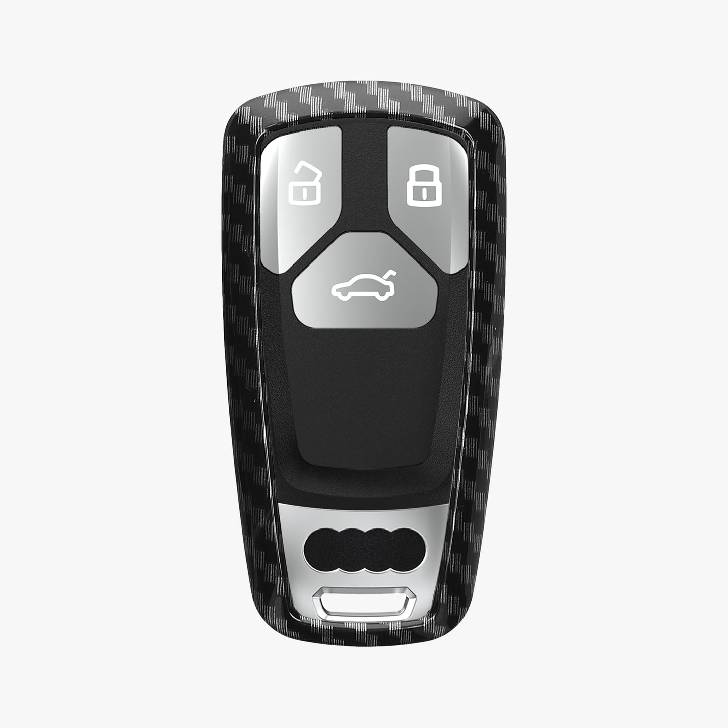 kwmobile Car Key Cover Compatible with Audi 3-Button Smart Key (Keyless Go Only) Hardcase Protective Cover