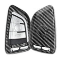 kwmobile Autoschlüssel Hülle kompatibel mit BMW 3-Tasten Smart Key Autoschlüssel - Hardcover Schutzhülle Schlüsselhülle Cover Carbon Schwarz Schwarz  [dsg01]