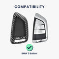 kwmobile Car Key Shell compatible with BMW 3-Button Smart Key Car Key Hard Case Protective Cover Key Fob Cover