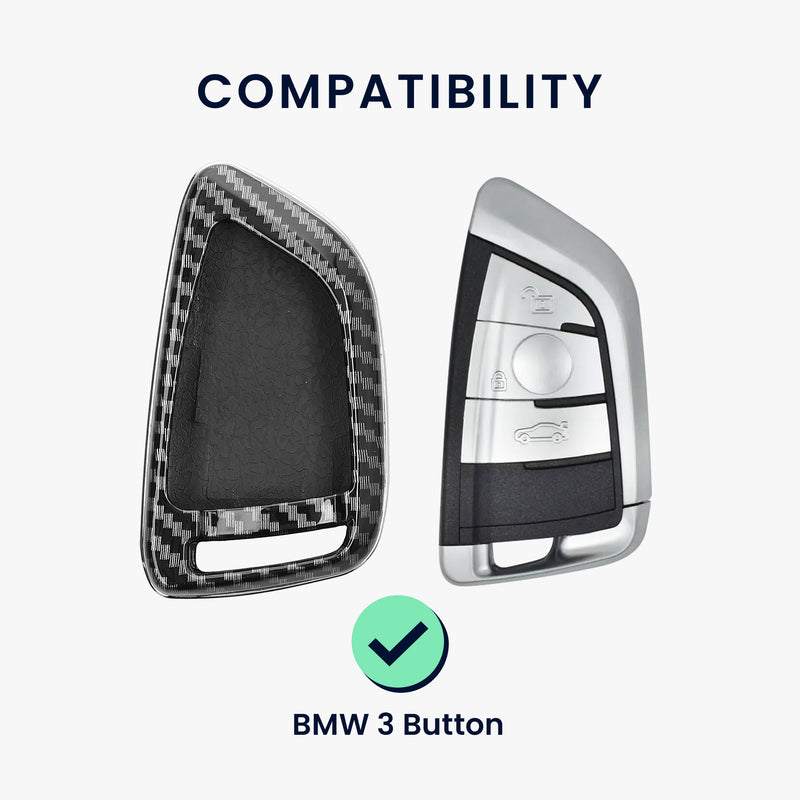 kwmobile Car Key Shell compatible with BMW 3-Button Smart Key Car Key Hard Case Protective Cover Key Fob Cover