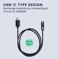 kwmobile Charging Cable compatible with PLAUD Note AI Voice Recorder Charging Cable Replacement Cable for AI Recording Device AI Voice Recorder Cable