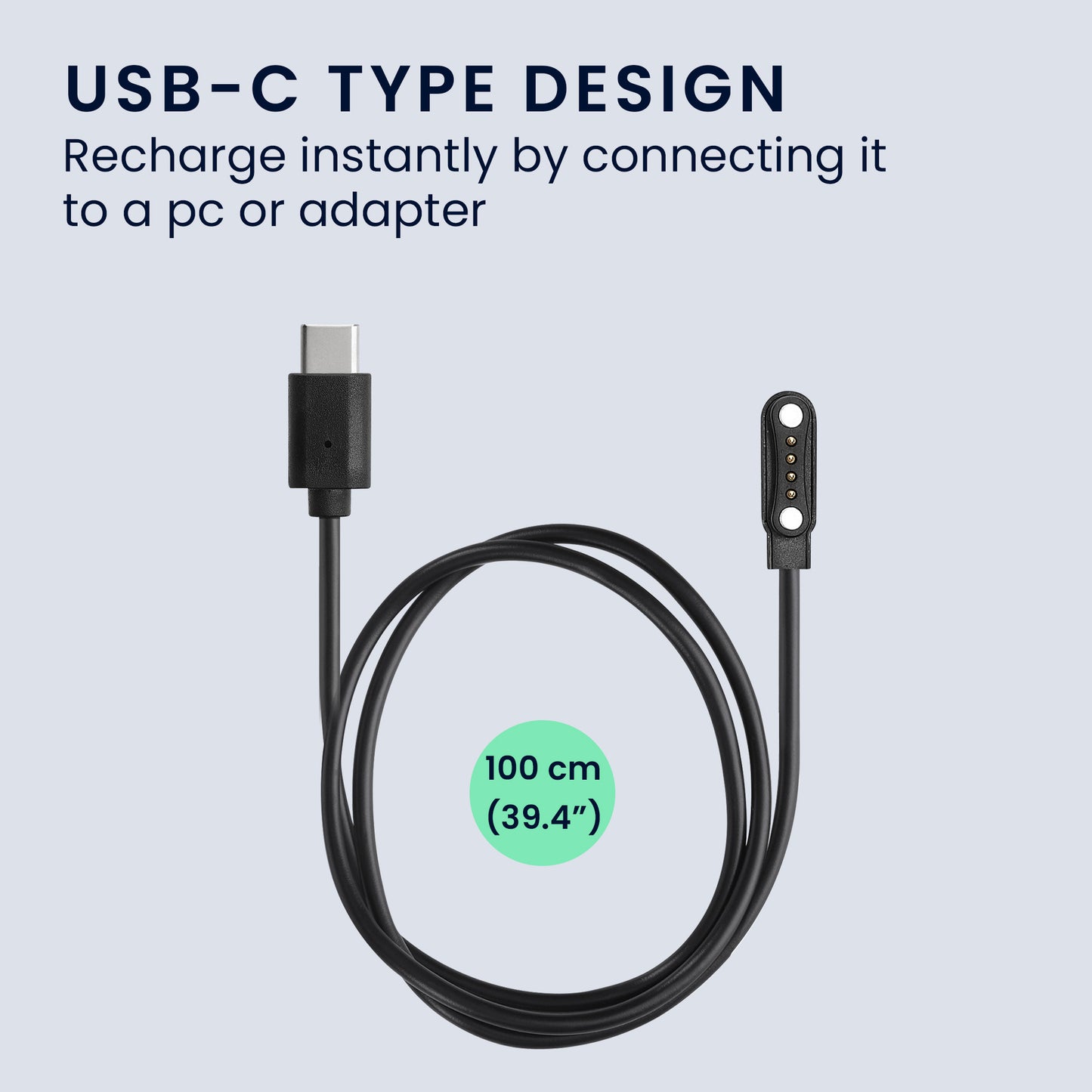 kwmobile Charging Cable compatible with PLAUD Note AI Voice Recorder Charging Cable Replacement Cable for AI Recording Device AI Voice Recorder Cable