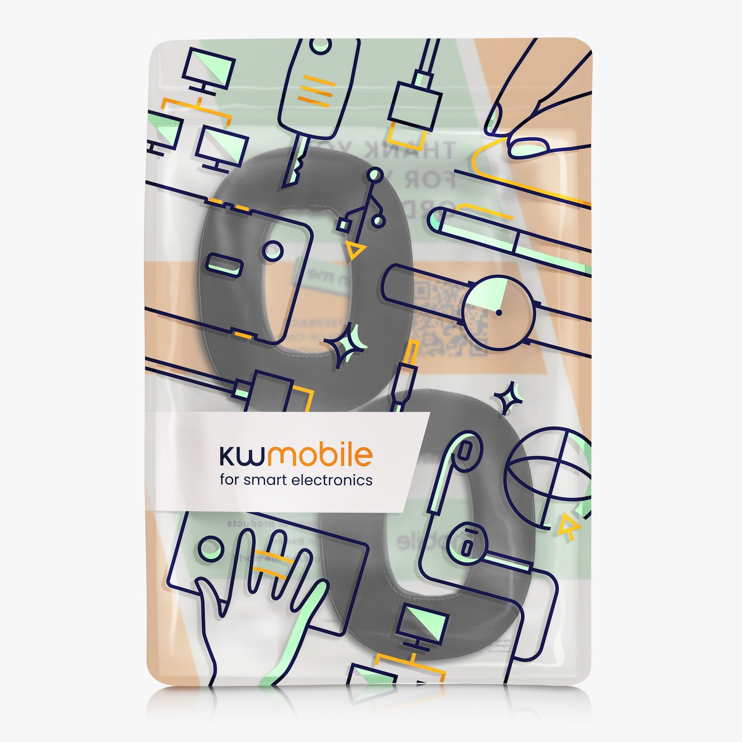 kwmobile Ear Pads for Marshall Monitor II ANC 2 Earpads Replacement Headphone Spare Parts with Cooling Effect