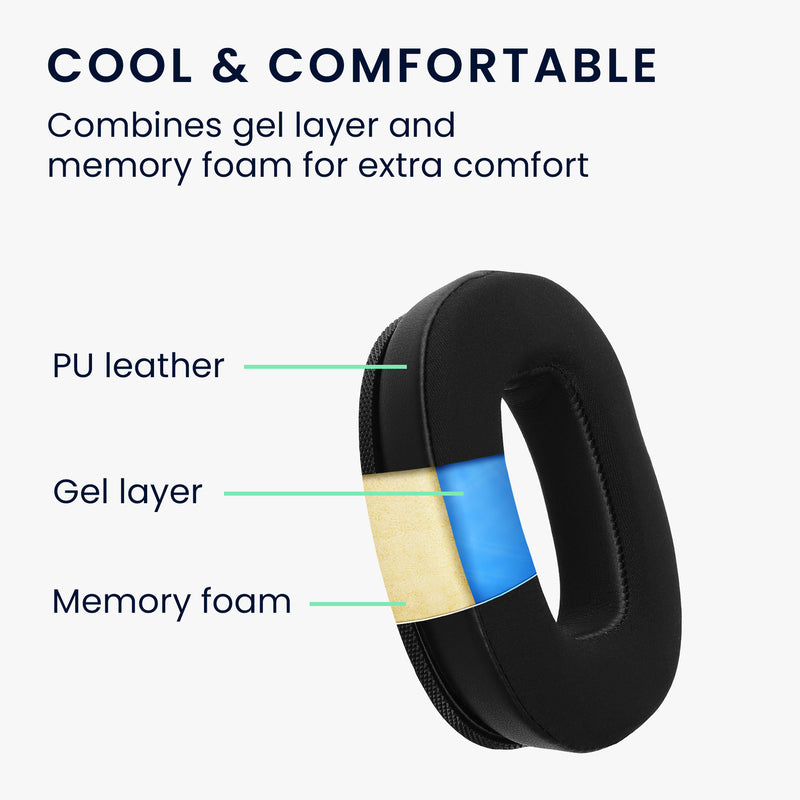 kwmobile Ear Pads for Marshall Monitor II ANC 2 Earpads Replacement Headphone Spare Parts with Cooling Effect