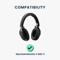 kwmobile Ear Pads for Marshall Monitor II ANC 2 Earpads Replacement Headphone Spare Parts with Cooling Effect