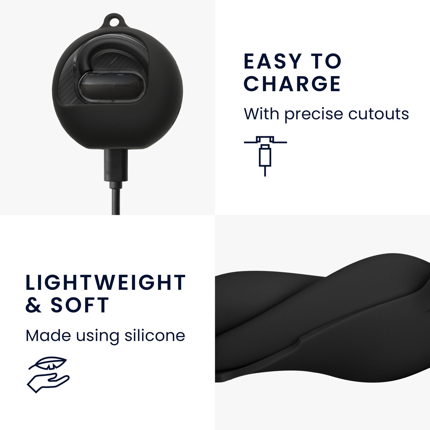 kwmobile Case Compatible with Anker Soundcore V40i Case - Headphone Case - TPU Cover - Protective Cover