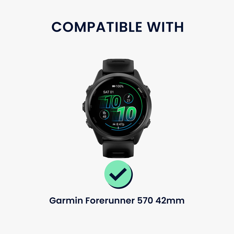 kwmobile Protective Case compatible with Garmin Forerunner 570 42mm Case - Fitness Tracker Case made of Soft Smartwatch Case