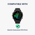 kwmobile Cover compatible with Garmin Forerunner 970 47mm Case - Fitness Tracker Case - Soft Smartwatch Case