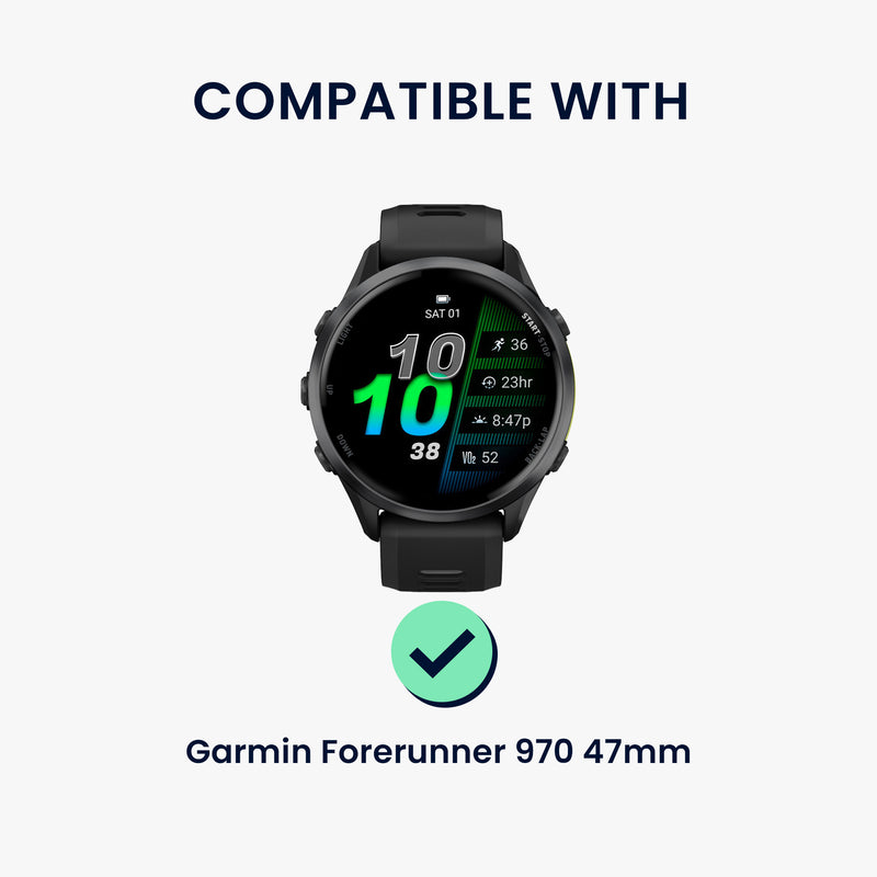 kwmobile Cover compatible with Garmin Forerunner 970 47mm Case - Fitness Tracker Case - Soft Smartwatch Case