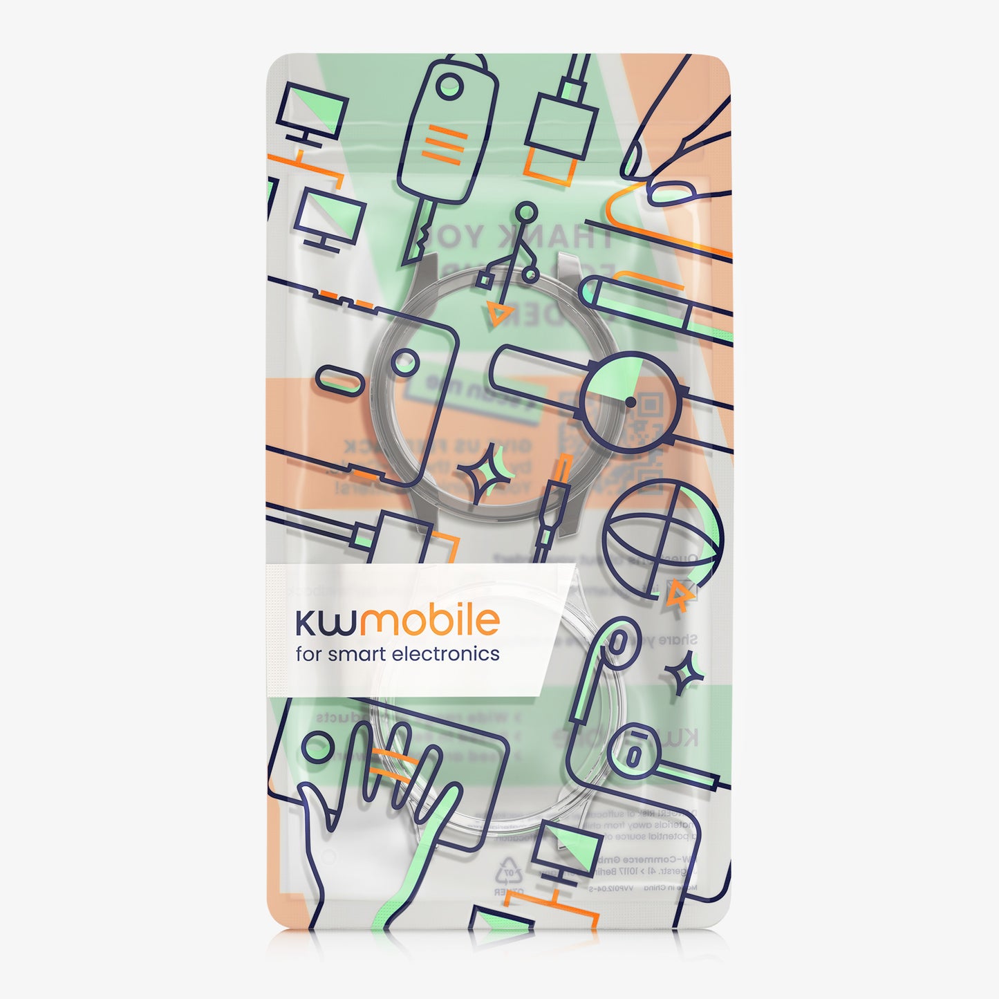 kwmobile 2x Sports Protective Case compatible with Garmin Forerunner 970 47mm Cover Case without Tracker
