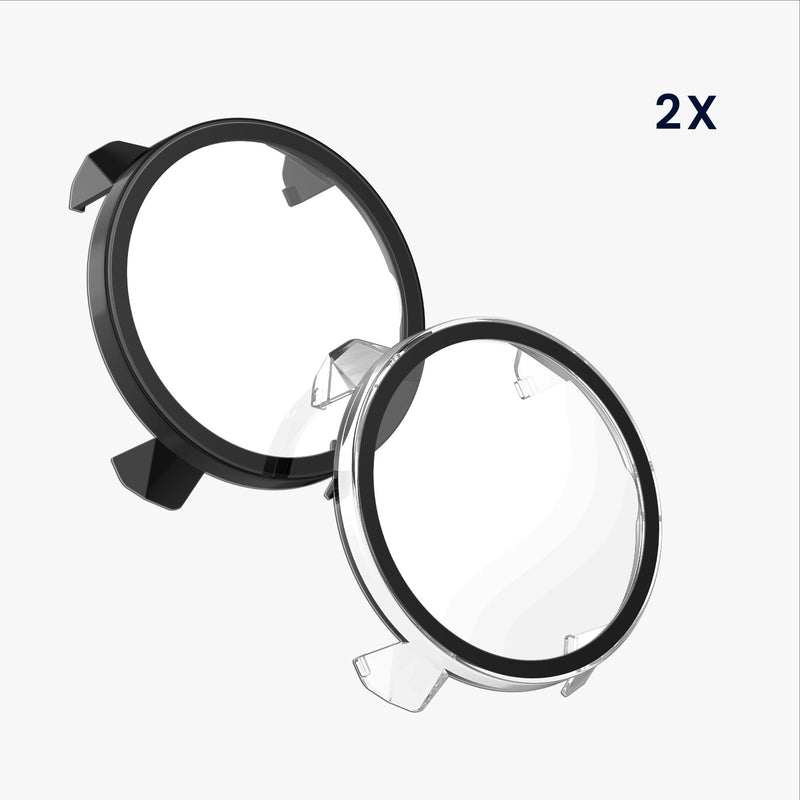kwmobile Glass Case for Suunto Run GPS Protective Cover Fullbody Fitness Tracker Case Set Transparent