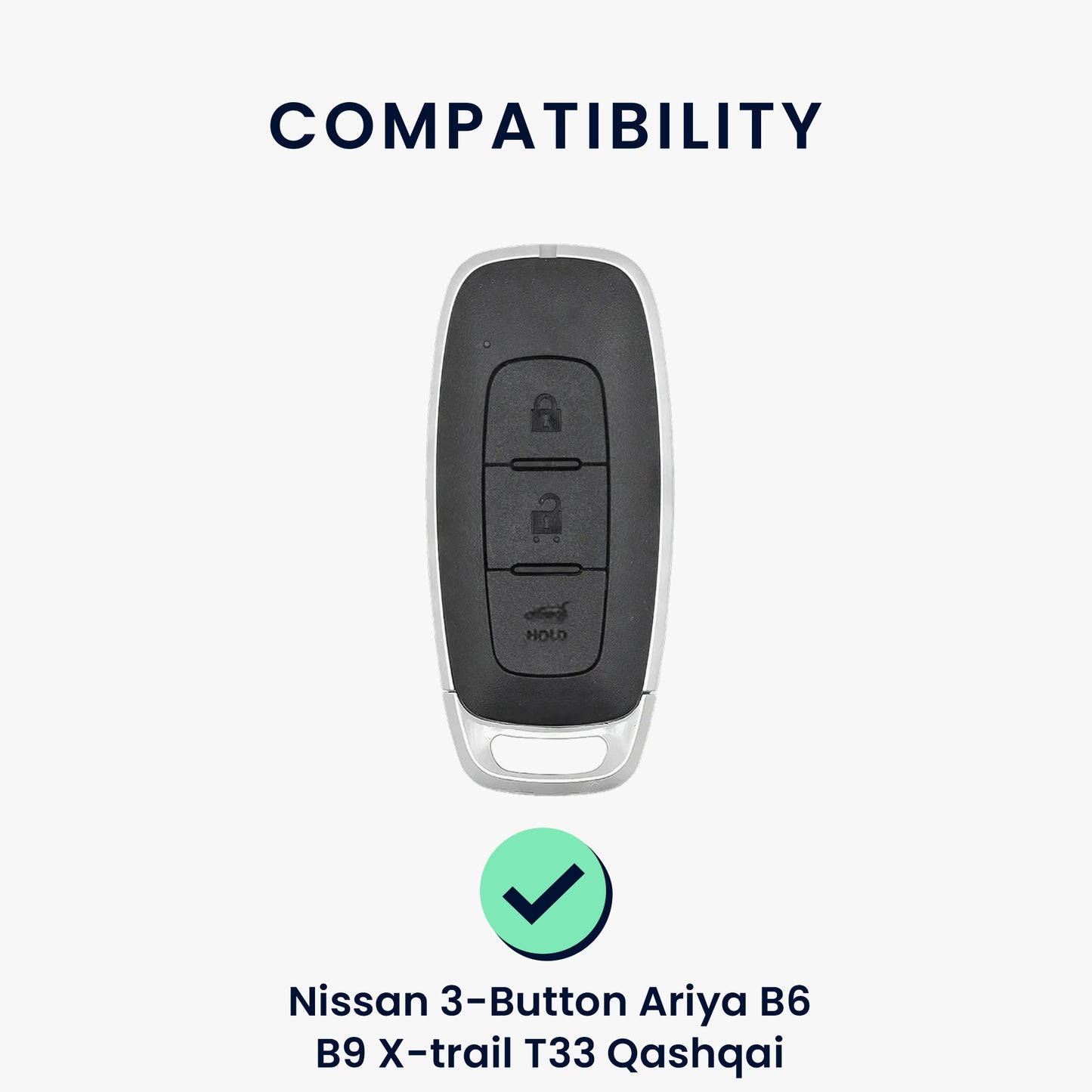 kwmobile Car Key Cover compatible with Nissan 3-Button Ariya B6 B9 X-trail T33 Qashqai