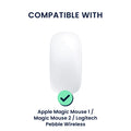 kwmobile Mouse Holder compatible with Apple Magic Mouse 1 / Magic Mouse 2 / Logitech Pebble Wireless Stand - Mouse Display Stand with Anti-Slip Feet