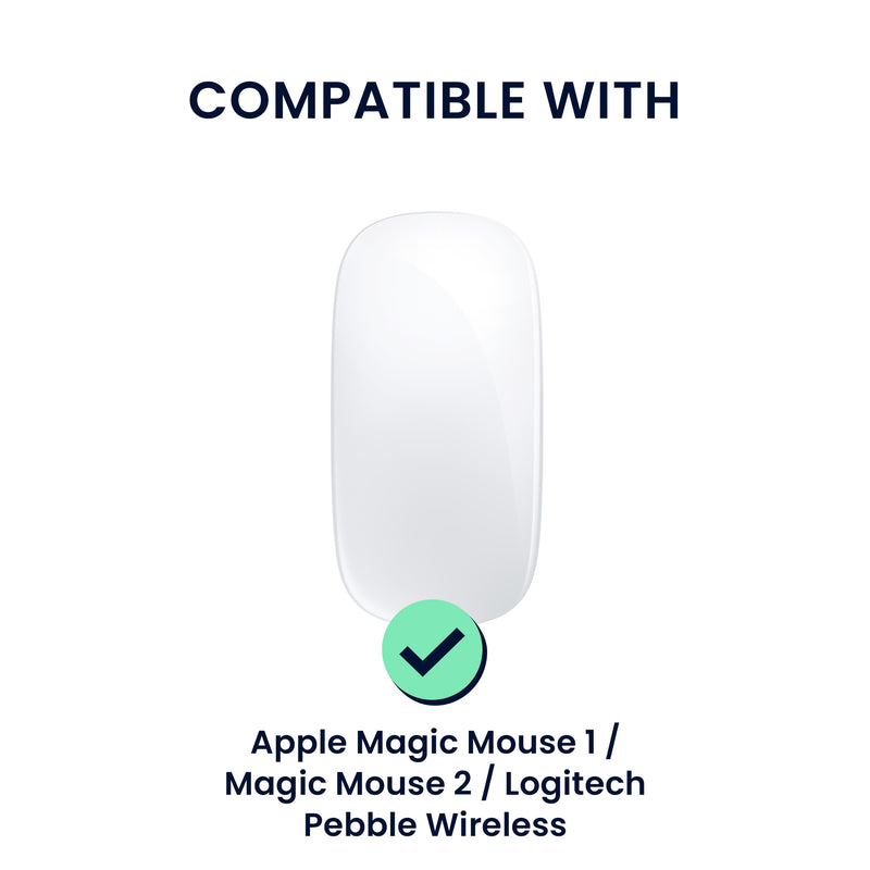 kwmobile Mouse Holder compatible with Apple Magic Mouse 1 / Magic Mouse 2 / Logitech Pebble Wireless Stand - Mouse Display Stand with Anti-Slip Feet