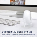 kwmobile Mouse Holder compatible with Apple Magic Mouse 1 / Magic Mouse 2 / Logitech Pebble Wireless Stand - Mouse Display Stand with Anti-Slip Feet