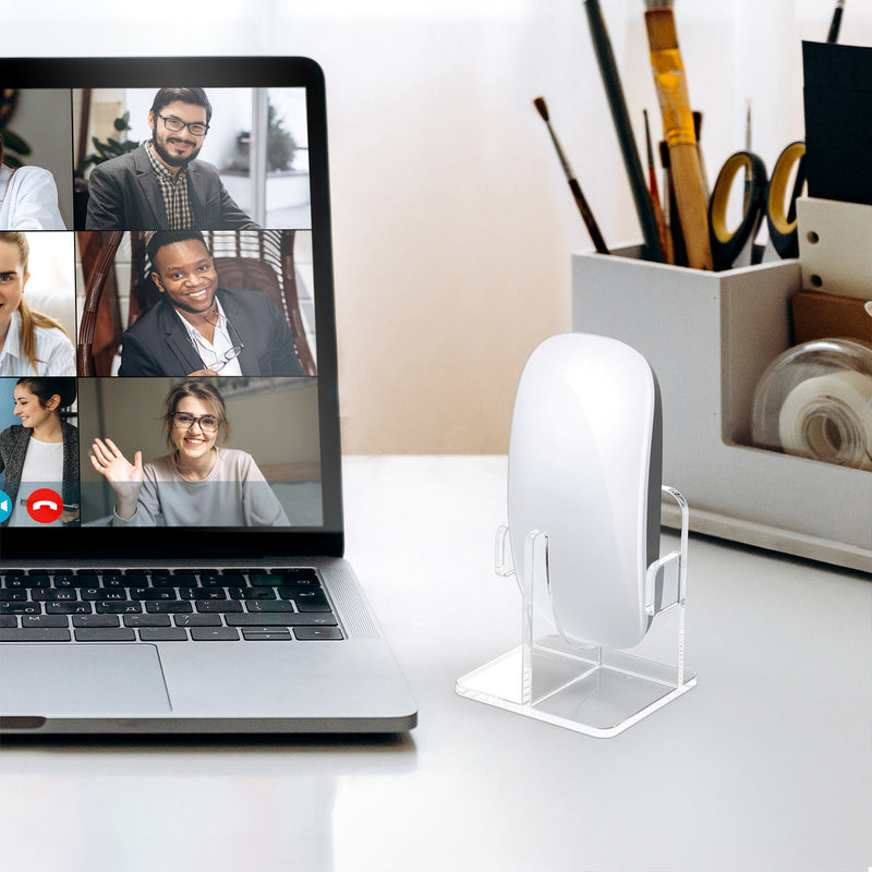 kwmobile Mouse Holder compatible with Apple Magic Mouse 1 / Magic Mouse 2 / Logitech Pebble Wireless Stand - Mouse Display Stand with Anti-Slip Feet