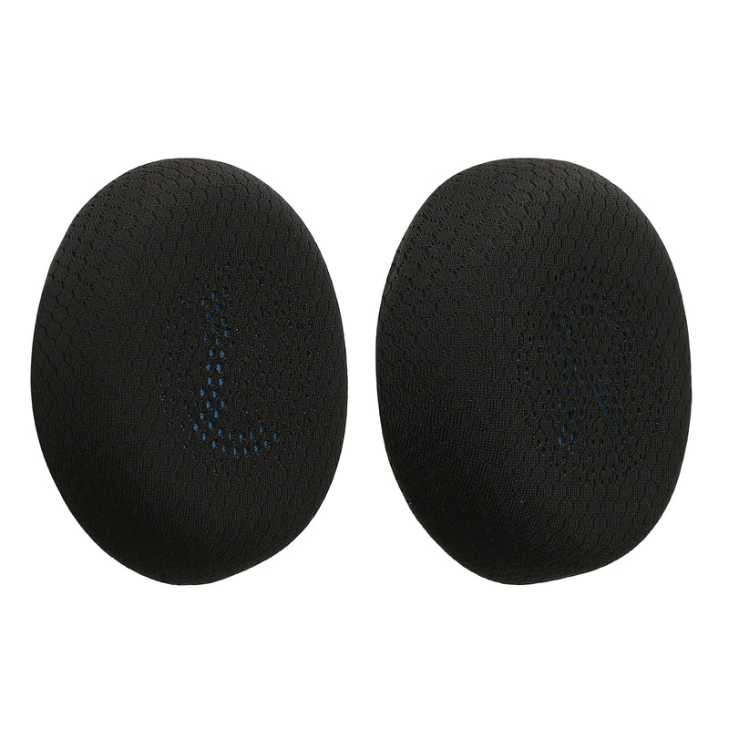 kwmobile 2x Mesh Polyester Ohr Polster für Jabra Jabra Elite 45h / Evolve2 65 / Evolve2 40 Ohrpolster - Ersatz Ohrpolster - Kopfhörer Ersatzteile - Kopfhörer Ersatzpolster für Over Ear Headphones Schwarz  