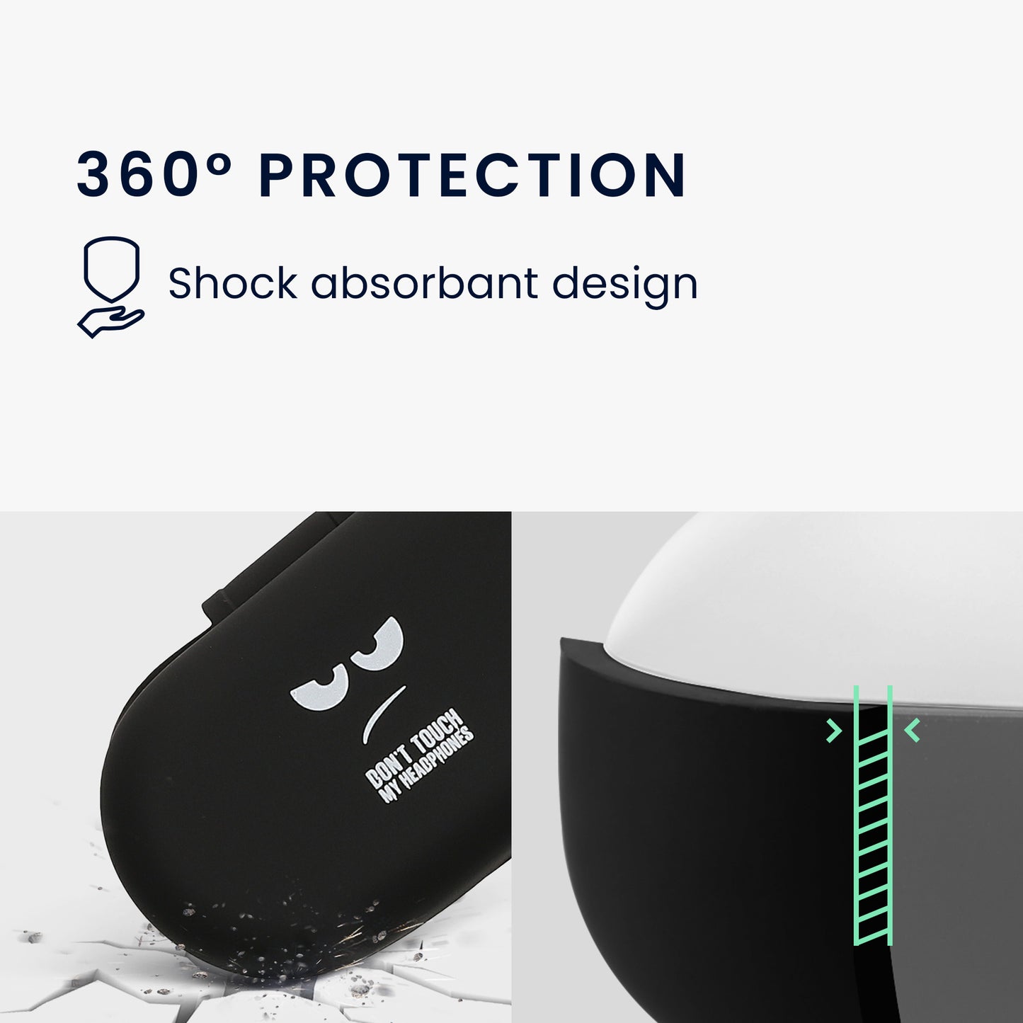 Silicone Case for Oppo Enco Buds 2 Pro Don't Touch My Headphones Design