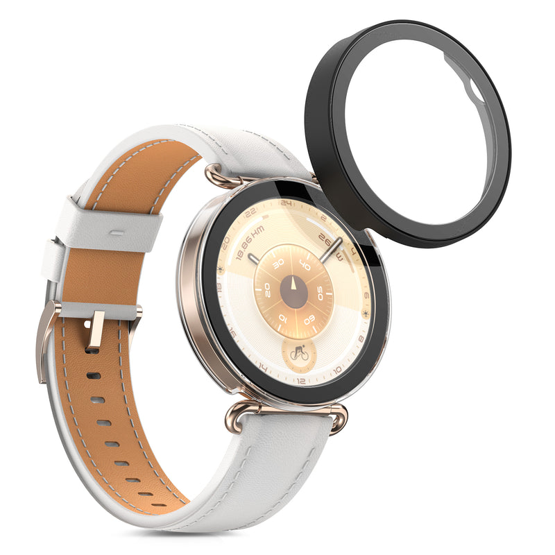 kwmobile Glass Case for Huawei Watch GT6 41mm Protective Full-Body Fitness Tracker Case Set