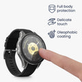 kwmobile Glass Case for Huawei Watch GT6 46mm Protective Cover Full-Body Fitness Tracker Case Set