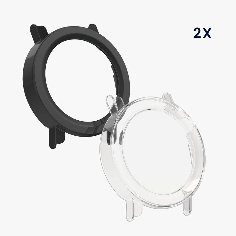 kwmobile Glass Case for CMF Watch 3 Pro Protective Cover Fullbody Fitness Tracker Case Set