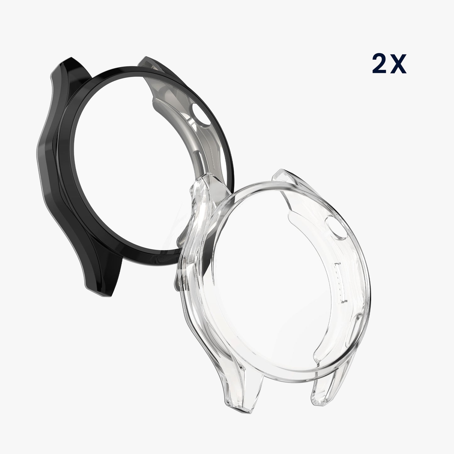 kwmobile Silicone Case for Huawei Watch GT6 46mm Protective Cover Full Body Display Cover Set