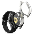 kwmobile 2x Schutzhülle kompatibel mit Huawei Watch GT6 46mm Hülle - Fullbody Cover Set aus Silikon - Schwarz Silber Schwarz  [dsg02]