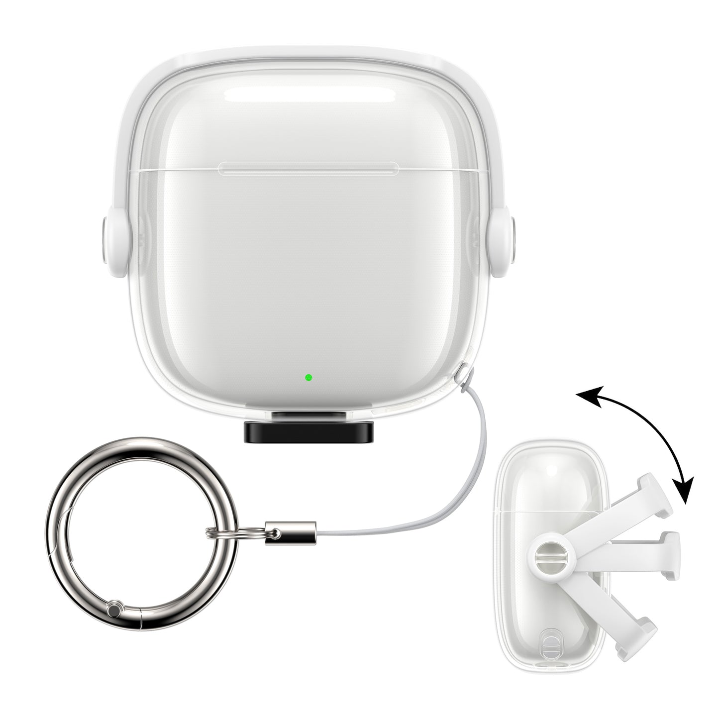 kwmobile transparentes Kopfhörer Case kompatibel mit Huawei FreeBuds SE2 / SE3 Hülle - Headphones TPU Cover mit Sicherheitsverschluss - Transparent Transparent  