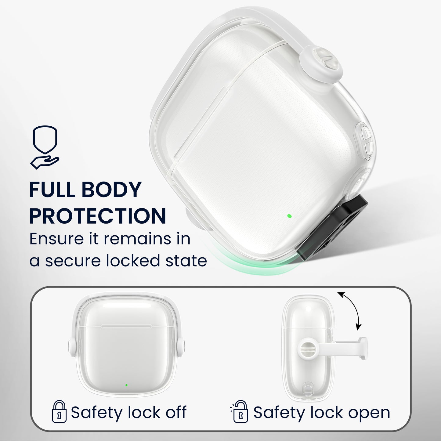 kwmobile Headphone Case compatible with Huawei FreeBuds SE2 / SE3 Case Headphones Cover with Security Lock
