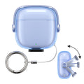 kwmobile transparentes Kopfhörer Case kompatibel mit Huawei FreeBuds SE2 / SE3 Hülle - Headphones TPU Cover mit Sicherheitsverschluss - Hellblau Transparent Hellblau  