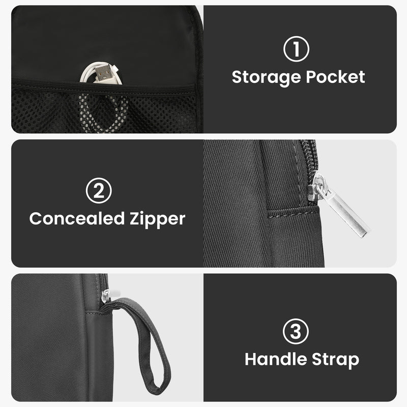 kwmobile Headphone Case for Over-Ear Headphones compatible with Sony WH-CH520 / WH-CH510 / MDR-ZX110 Case - Headphone Cover with Zipper